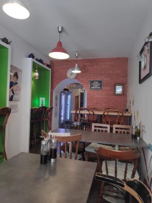 Café from inside at Gajbica in Zagreb