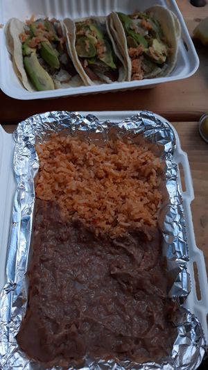 Rice and beans, no cheese at Los Amigos Burritos Taqueria  in Florence