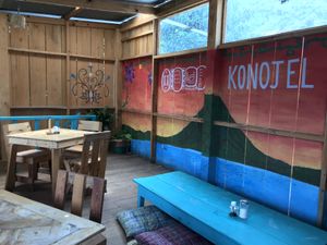 The second floor / el segundo piso  at Konojel in San Marcos La Laguna