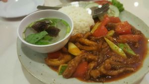 Sweet & Sour Mushrooms Rice at Old Street Taiwanese Delicacies - M Mall Penang Times Square in Penang