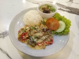 Battered Mushroom Rice at Old Street Taiwanese Delicacies - M Mall Penang Times Square in Penang