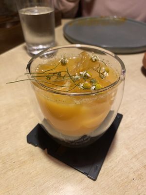 The non-alcoholic drink pairing was fantastic. They serve very interesting juices.  at Ali Pacha in La Paz