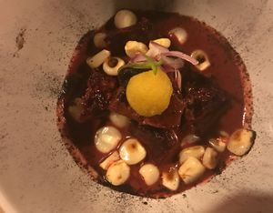 Beetroot ceviche at Ali Pacha in La Paz