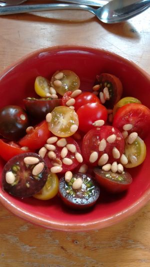 Tomato salad  at Shallot in Hebden Bridge
