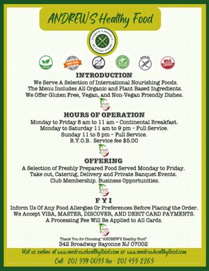  at Andrew's Healthy Eating in Bayonne