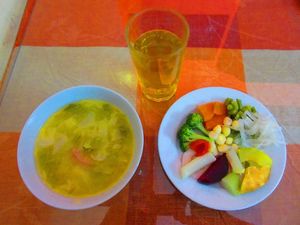 Menu 2: Salad, Soup, Drink at Buena Salud in Trujillo
