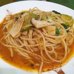 chilli pasta at DalYang - Sweet Kitten 달냥 in Seoul