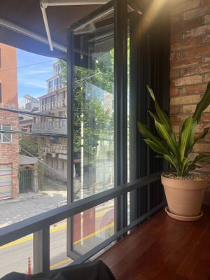 Bar table toward the window   at DalYang - Sweet Kitten 달냥 in Seoul