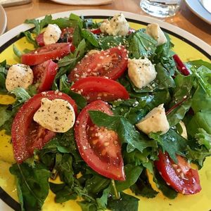 Self made vegan cheese, with fresh local produce and sweet tomatoes well mixed with balance and not too sour  balsamic vinegar. Very appetitizing. We finished the whole plate in a few minutes as we taste the freshness and tasty combination. Best vegan cheese for sure.  at DalYang - Sweet Kitten 달냥 in Seoul