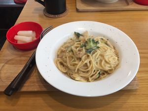 Vegan carbonara  at DalYang - Sweet Kitten 달냥 in Seoul