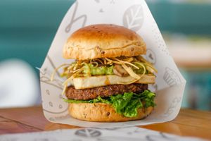 Plant Power Burger at The Plant Based Factory in Miraflores
