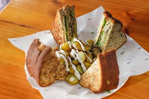 Club Sándwich at The Plant Based Factory in Miraflores