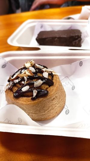 Cinnamon Roll at The Plant Based Factory in Miraflores