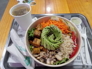 Salad bowl at The Plant Based Factory in Miraflores