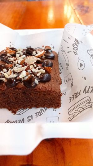 Brownie at The Plant Based Factory in Miraflores