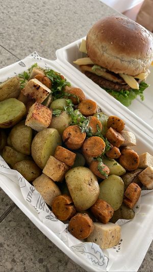 Papas mix + plant power  at The Plant Based Factory in Miraflores