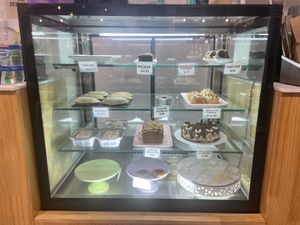 Case of desserts  at The Plant Based Factory in Miraflores