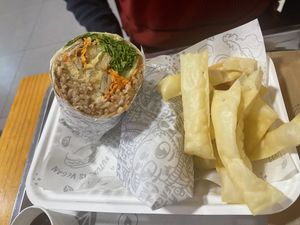 Asian wrap  at The Plant Based Factory in Miraflores