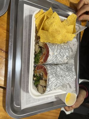 Veggie wrap  at The Plant Based Factory in Miraflores