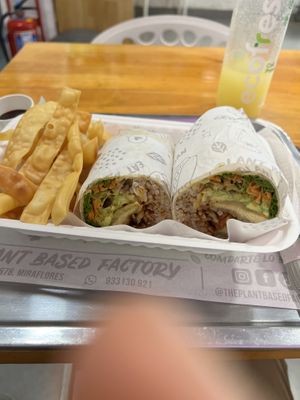 Asian wrap mmmmmmm  at The Plant Based Factory in Miraflores