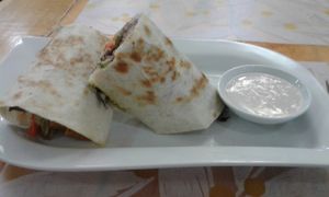 Los tacos estaban ricos pero esta vez la mayonesa no tenía tanto sabor como otras veces. at The Plant Based Factory in Miraflores