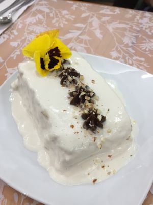 Tres leches at The Plant Based Factory in Miraflores