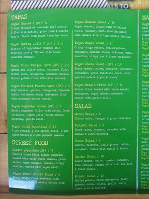 Vegan Menu page 2 at Temple of Spices in Mermaid Beach