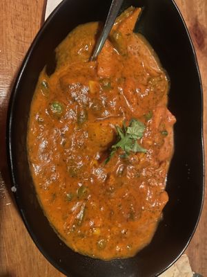 Butter with just vegetables   at Temple of Spices in Mermaid Beach