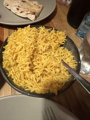 Yellow (saffron and turmeric) Rice  at Temple of Spices in Mermaid Beach
