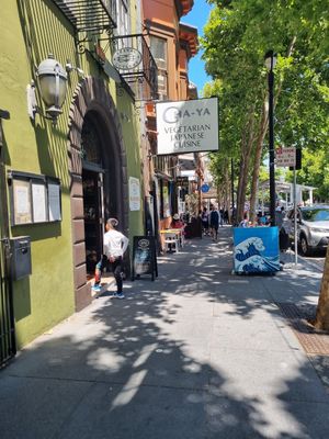 Outside at Cha-Ya in San Francisco