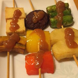 grilled vegetables with miso bbq sauce at Cha-Ya in San Francisco