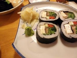 vegan sushi roll at Cha-Ya in San Francisco