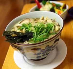 Kinoko (mushrooms) Udon at Cha-Ya in San Francisco