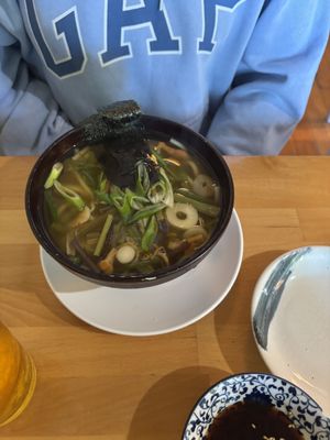 Can’t remember the name, but it was the vegetable soupp  at Cha-Ya in San Francisco