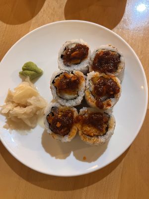 Eggplant sushi  at Cha-Ya in San Francisco