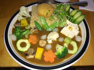 Curry & brown rice. It was good. at Cha-Ya in San Francisco