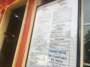 Menu board at El Cubo de Cuba in Portland