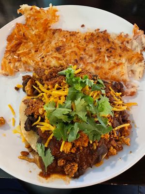 Vegan Smoked Tempeh Huevos Rancheros at Jam on Hawthorne in Portland