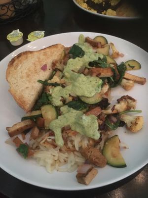 Smoked tofu and veggie hash at Jam on Hawthorne in Portland