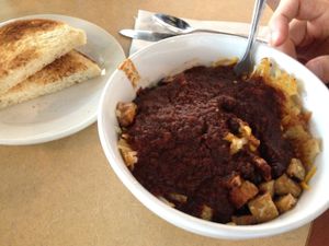Vegan Ranchero Bowl, vegan sourdough bread at Jam on Hawthorne in Portland