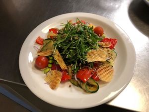 Vegan green salad at Zilte Zoen in Schoorl