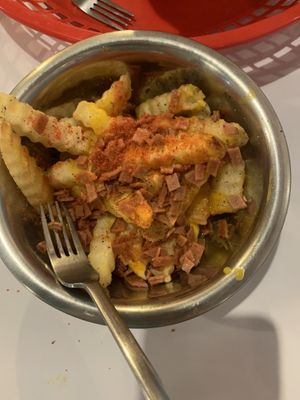 Loaded fries. so good 😋 at Comet 984 in Playa Del Carmen