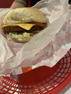 Comet burger with extra cheese  at Comet 984 in Playa Del Carmen