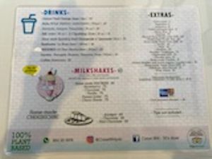 menu at Comet 984 in Playa Del Carmen