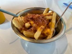 bacon-cheese fries at Comet 984 in Playa Del Carmen