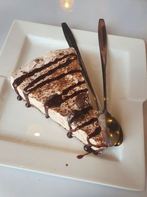 Chocolate cheesecake at Comet 984 in Playa Del Carmen