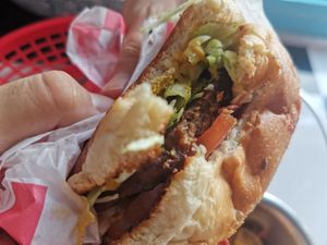 The incredible burger at Comet 984 in Playa Del Carmen