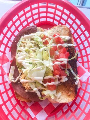 Tofu Egg salad sandwich  at Comet 984 in Playa Del Carmen