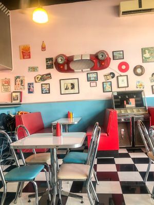 Fun decor  at Comet 984 in Playa Del Carmen