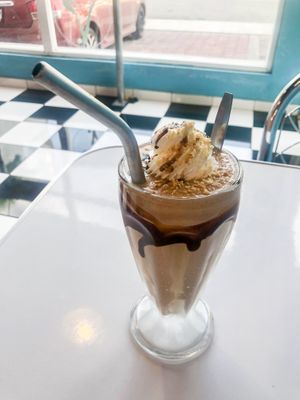 Amazing snickers milkshake  at Comet 984 in Playa Del Carmen